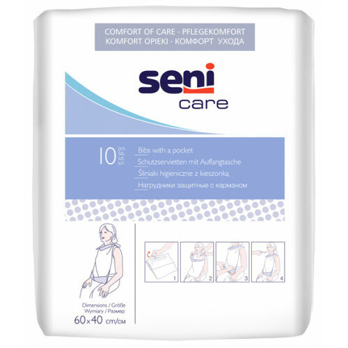 Seni Care / Сени Кейр - защитный нагрудник с карманом, 10 шт.