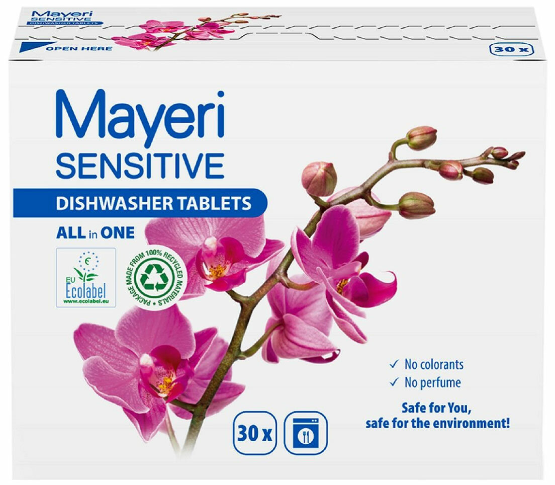 Таблетки для ПММ Mayeri Sensitive ЭКО 30 шт.M805L