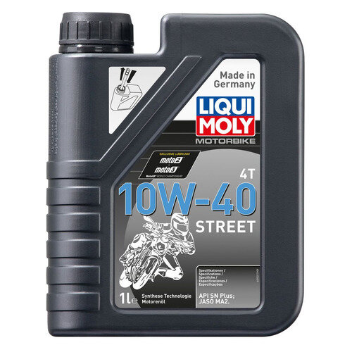 Моторное масло LIQUI MOLY Motorbike 4T Street, 10W-40, 1л, синтетическое [7609]