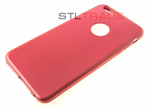 фото Силиконовый чехол TPU Case Металлик для iPhone 6+ красный