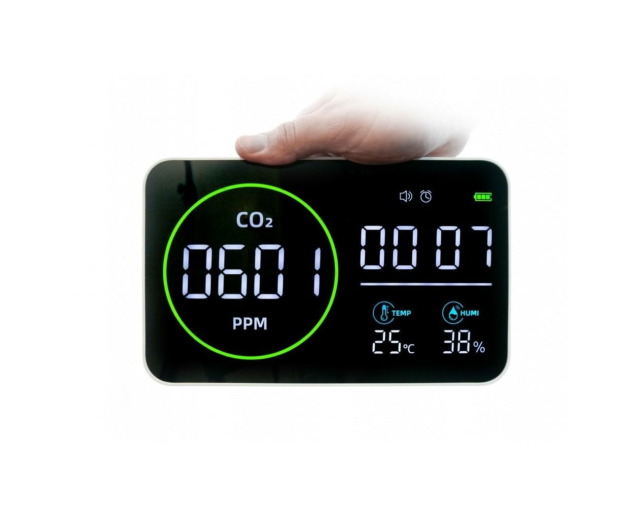 Комбинированный датчик измеритель качества воздуха 4 в 1 Straz Gaz 915-M6 (O43368AV): CO2 влажность температура часы. Экран 10 дюймов