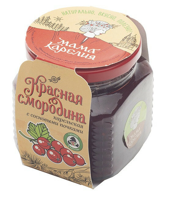 Варенье "Мама Карелия" - Красная смородина с сосновыми почками, стекло, 250 гр.