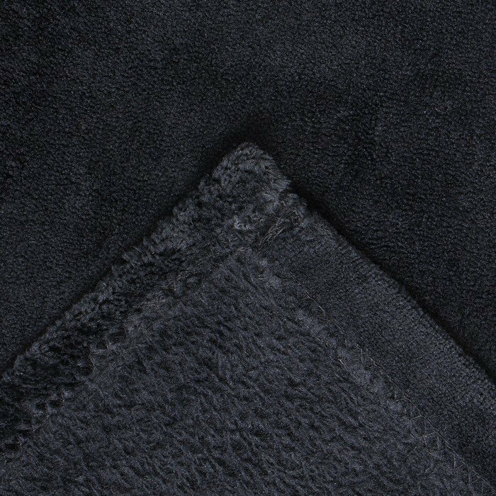Плед Этель цв.черный 200*220 см,100% п/э, корал-флис 220 гр/м2 - фотография № 5