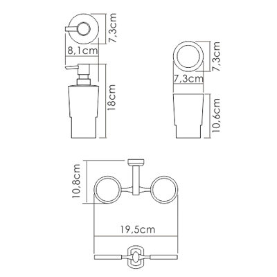 Держатель стакана и дозатора Wasserkraft K-28189 SET1495 - фотография № 3