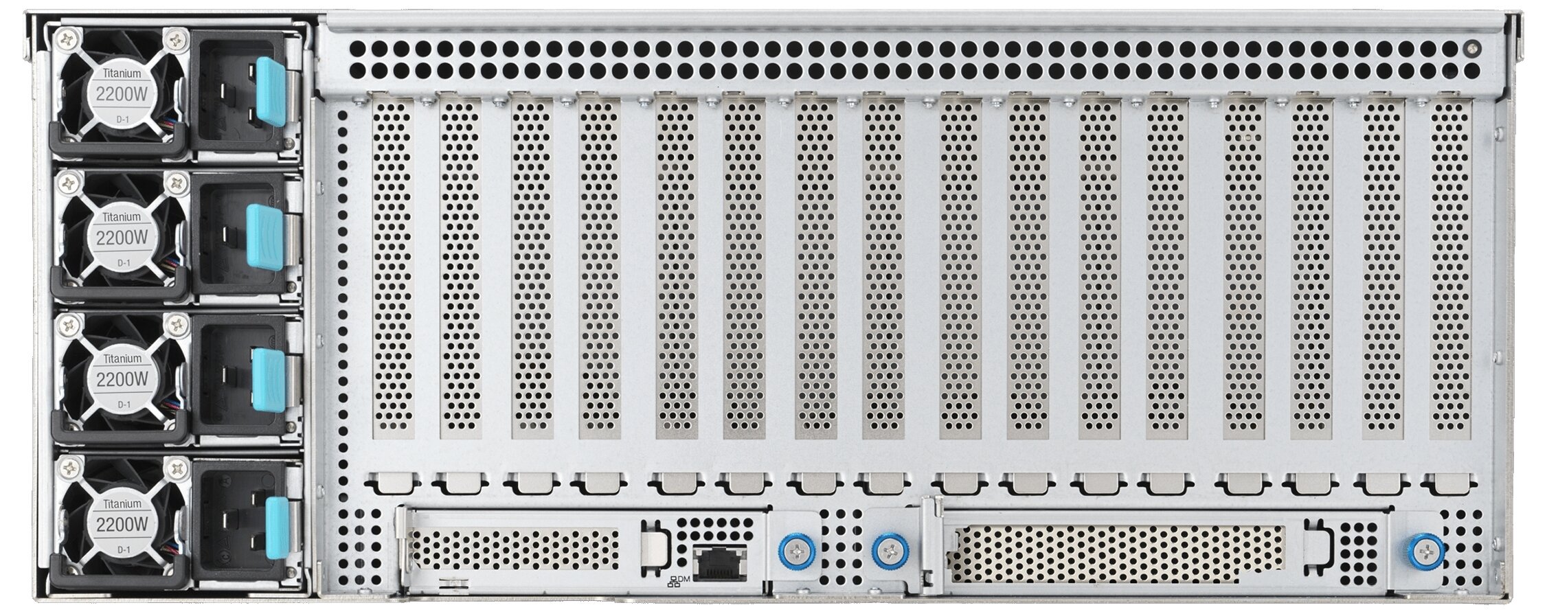 Сервер ASUS ESC8000A-E11 без процессора/без ОЗУ/без накопителей/количество отсеков 35" hot swap: 8/2 x 2200 Вт