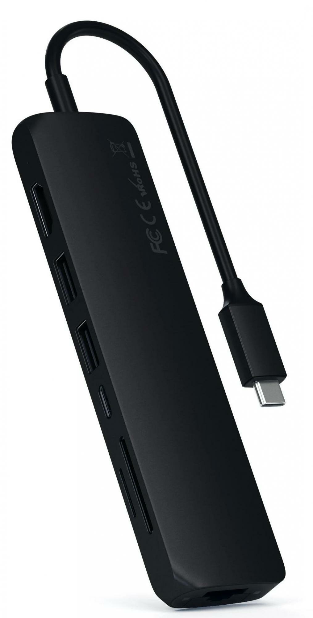 Хаб Satechi USB-C Slim Multi-Port Adapter ST-UCSMA3K (Black)