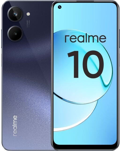 Смартфон realme 10 4/128 ГБ, черный (RU)