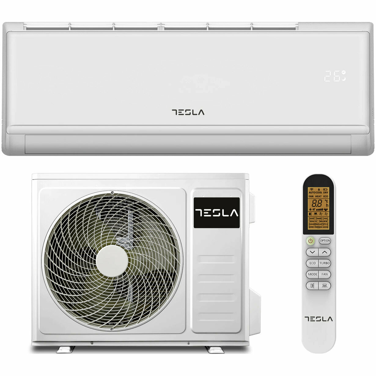 Инверторная сплит-система Tesla TARIEL Inverter TT26EXC1-0932IA, 25м2 - фотография № 1