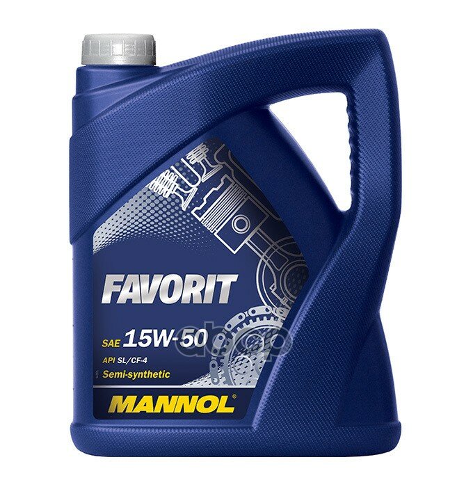 MANNOL 7510-5 Mannol Favorit 15w50 5 Л. Полусинтетическое Моторное Масло 15w-50