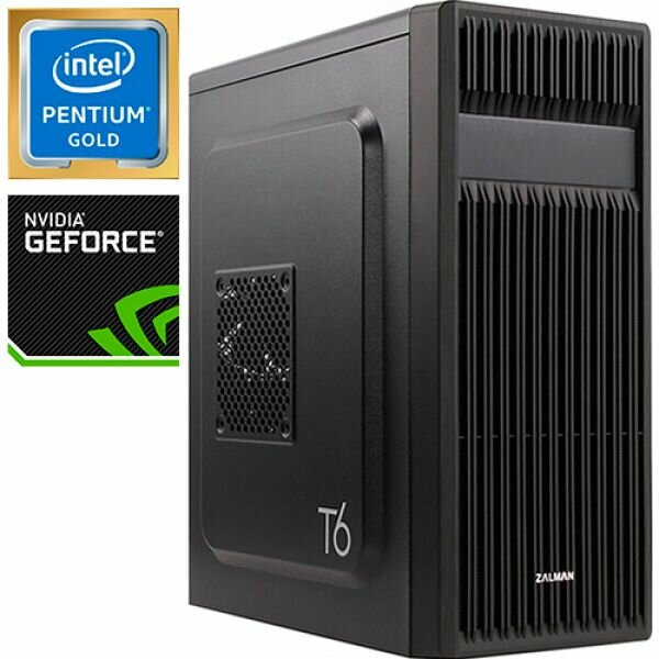 Компьютер PRO-1479590 Intel Pentium Gold G6400 4000МГц, Intel H510, 4Гб DDR4, NVIDIA GeForce GTX 1050 Ti 4Гб, SSD 480Гб, 500Вт, Midi-Tower
