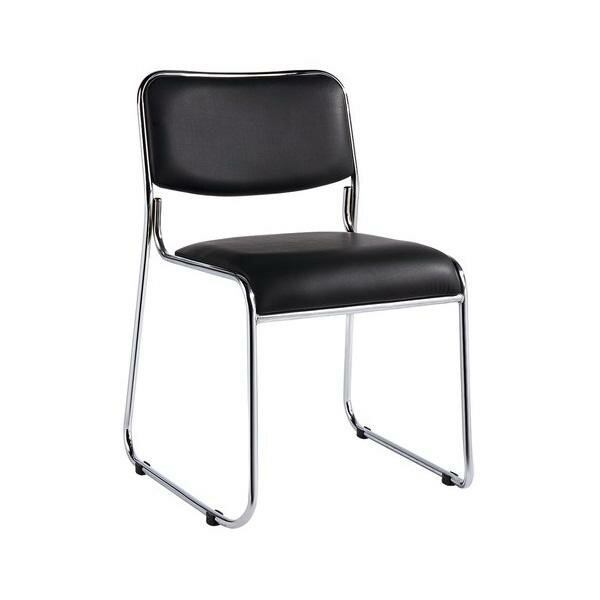 Стул офисный Easy Chair 802 VP, металл/искусственная кожа, цвет: черный