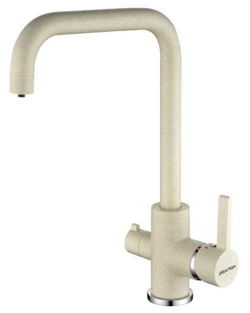 Смеситель для кухни Paulmark Logas Lo213021-331 с подключением к фильтру, белый