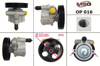 Насос ГУР NISSAN INTERSTAR02-,OPEL VIVARO 02-,RENAU LAGUNA II01-,RENAU TRAFIC 01- MSG OP016