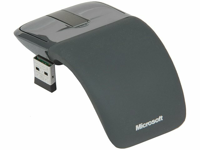 Оптическая мышь Microsoft Оптическая мышь Microsoft Arc Touch Mouse RVF-00056, беспров., 2кн.+скр., черный (USB)