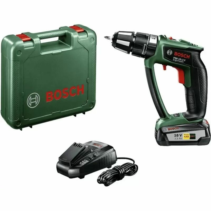 Дрель-шуруповерт Bosch PSB 18 Li-2 Ergonomic 1 x 25 Ah + L-Boxx (06039B0300)