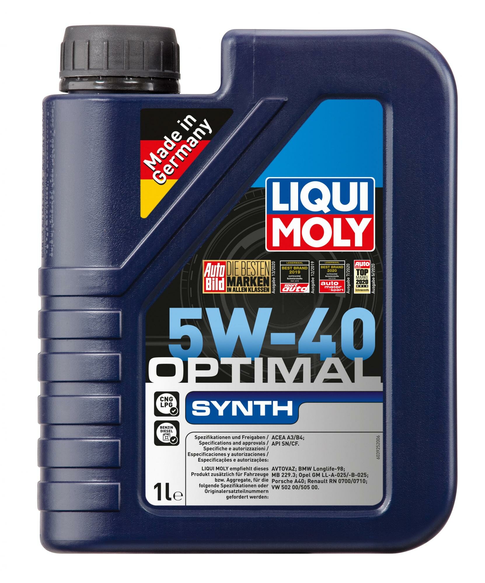   Liqui Moly Optimal Synth 5w40 1 3925