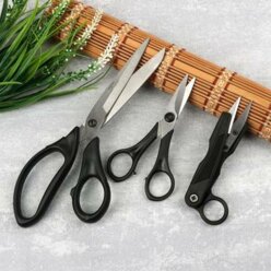 Набор портновский: ножницы портновские, универсальные, для обрезки ниток, цвет чёрный KRAMET 4974155 .