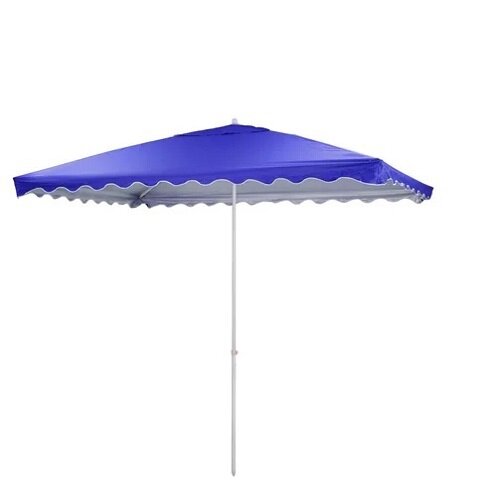 Пляжный зонт 2х3 м плащевка с клапаном прямоугольный (синий) в чехле LR3D