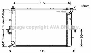 Радиатор двигателя Rover 75/75 Tourer 99>05 AVA COOLING SYSTEMS AU2152