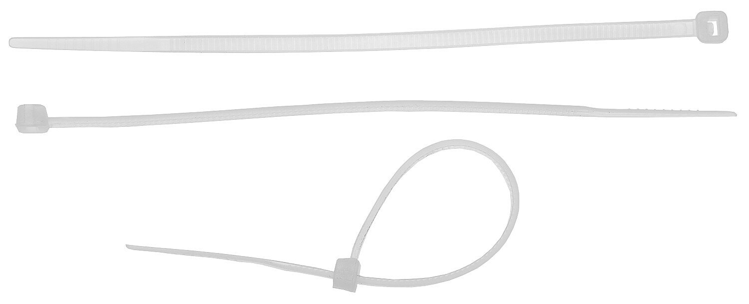 ЗУБР КС-Б2 2.5 x 200 мм нейлон РА66 кабельные стяжки белые 50 шт Профессионал (4-309017-25-200)