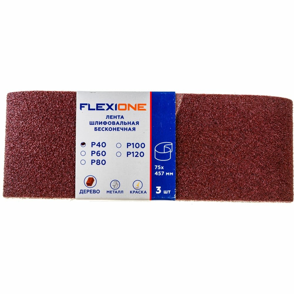 Flexione Лента 75x457мм P40 3 шт 80002032