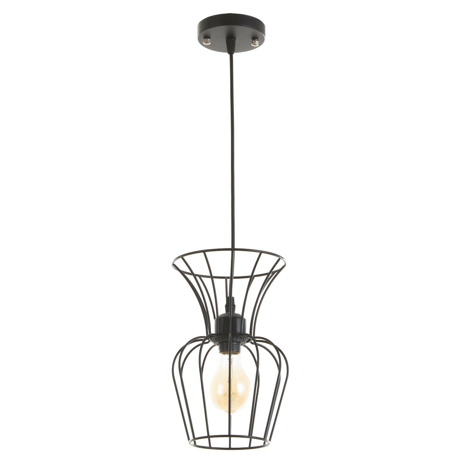 фото Светильник "Фрейя" Е27 40Вт черный 16х16х23-123см