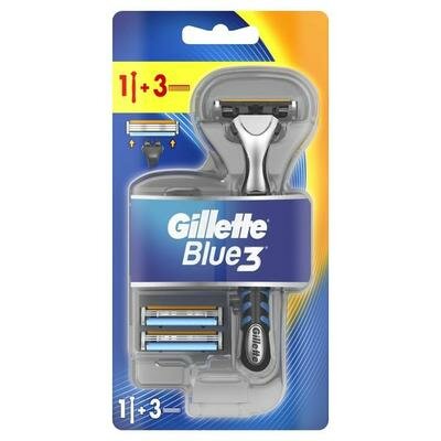 Бритва Gillette Blue3, 3 сменные кассеты Gillette 4448963 .