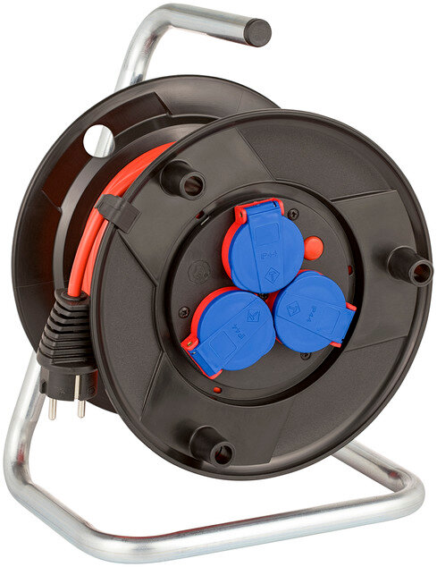 фото 1098530001 Brennenstuhl удлинитель на катушке Garant , 20м., 3 роз.,IP44, оранжевый