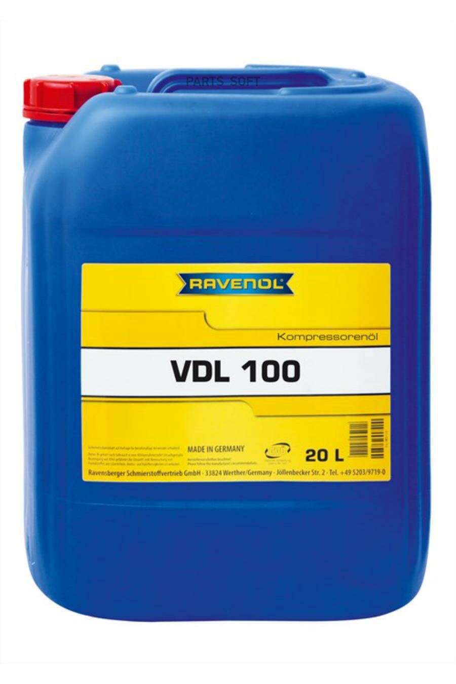 RAVENOL 1330100-020-01-999 Компрессорное масло VDL 100 (20л) (второй номер 4014835736122)