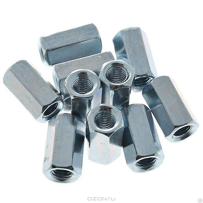 фото Соединительные гайки М6, 10 штук
