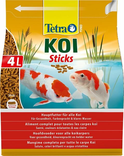 Tetra Корм Tetra Pond KoiSticks для прудовых рыб, гранулы для роста, 4 л