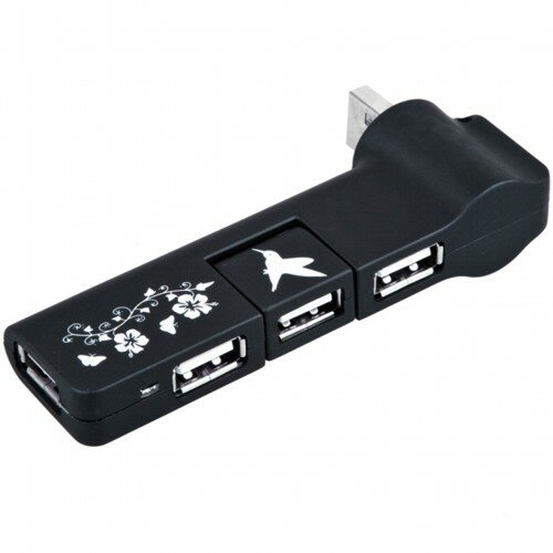 Разветвитель USB CBR CH-130 хаб - концентратор 4 порта USB2.0 линейка - чёрный