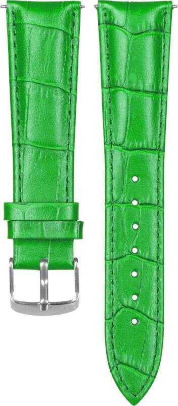 фото Ремешок кожаный Crocodile 22 для Amazfit/Honor Watch/Huawei Watch/Samsung Galaxy Watch 3 (Зеленый)