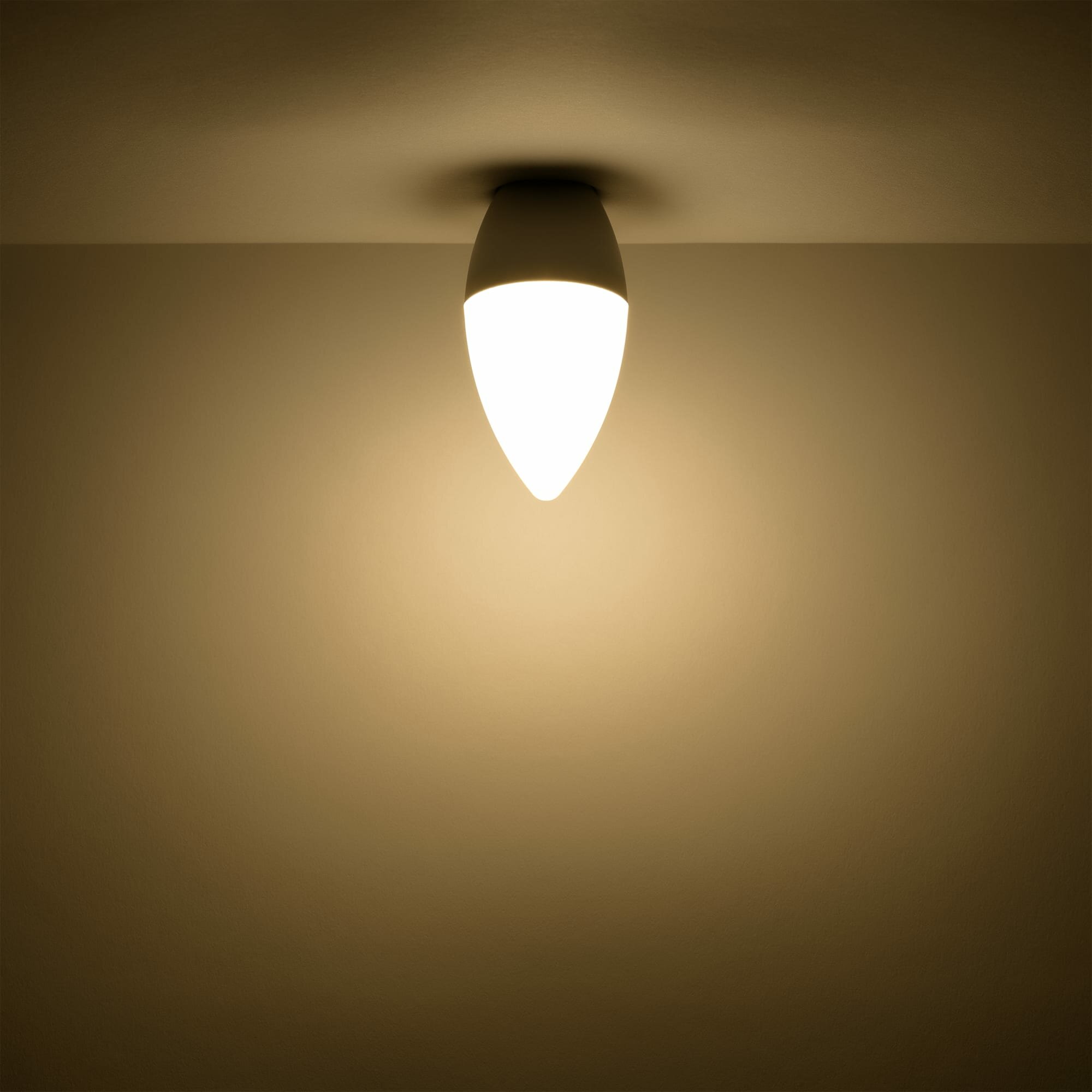 Лампа светодиодная Gauss E14 170-240 В 7.5 Вт свеча матовая 600 лм, теплый белый свет. Набор из 2 шт. - фотография № 3