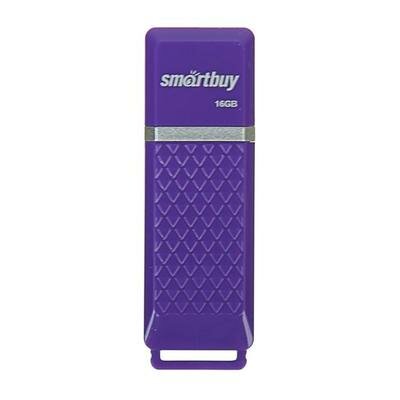 Флешка Smartbuy Quartz, 16 Гб, USB2.0, чт до 25 Мб/с, зап до 15 Мб/с, фиолетовая Smartbuy 3375443