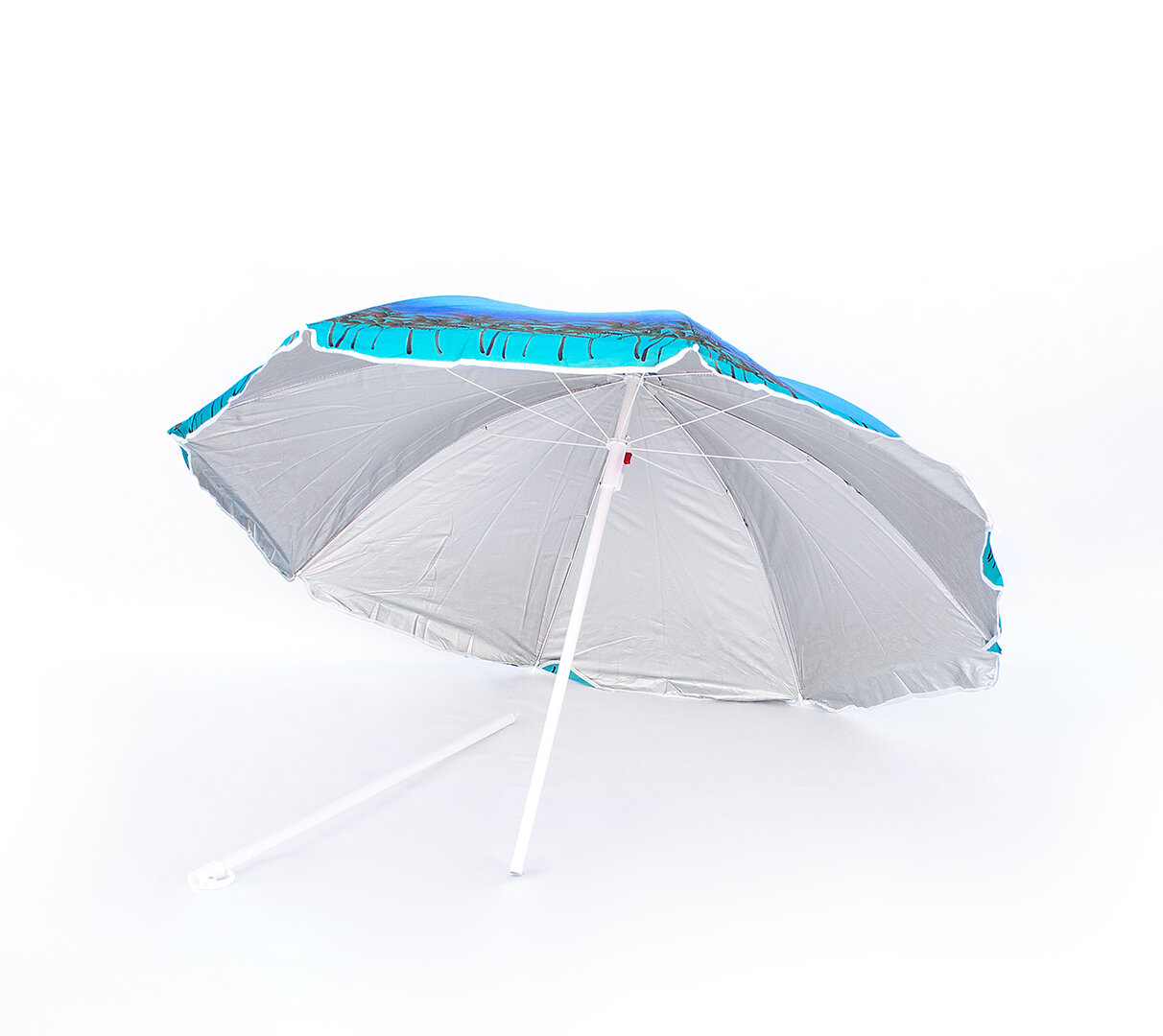 Зонт пляжный круглый складной с чехлом, 155 см, принт Море - фотография № 3