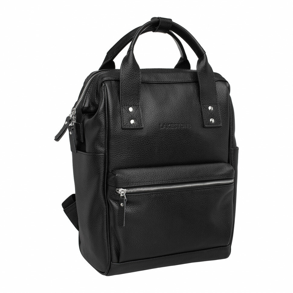Женская кожаная сумка-рюкзак Lakestone Neish Black 913238/BL