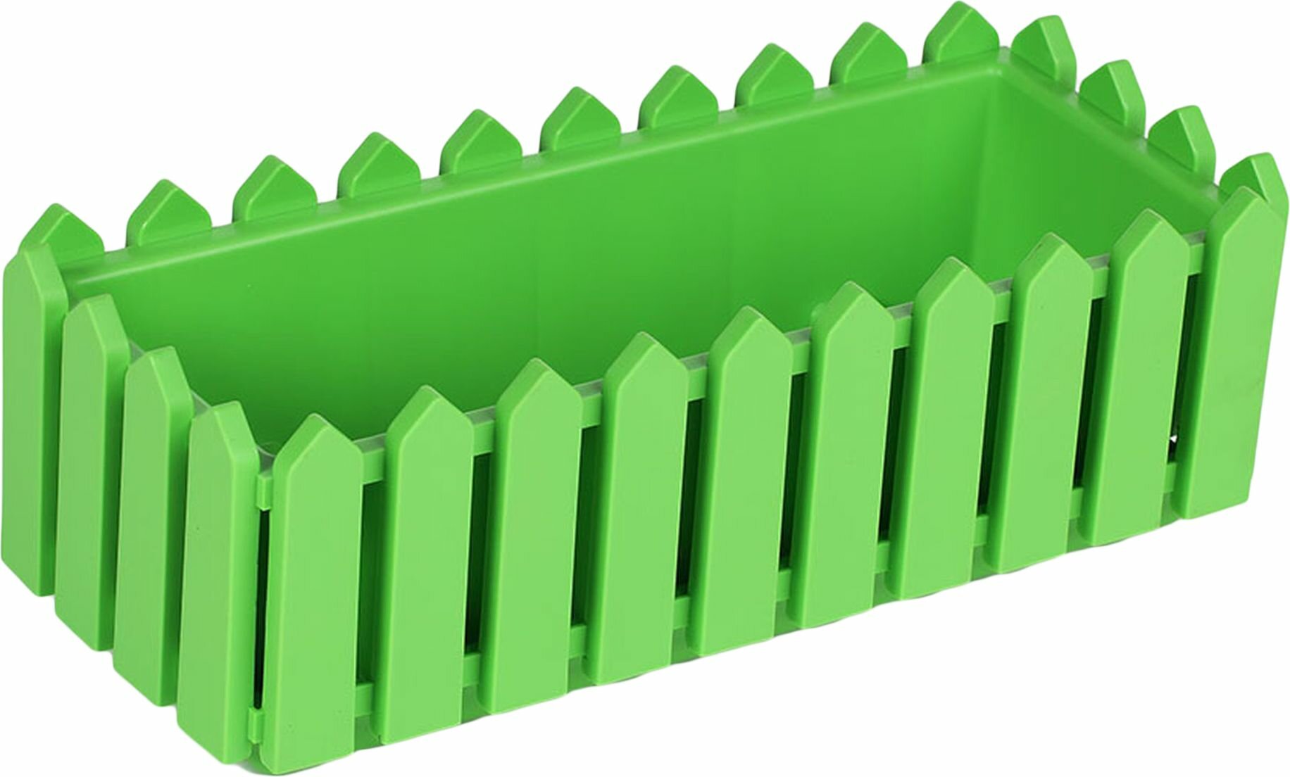 Ящик Лардо 47х192х16 см пластиковый зеленый с поддоном