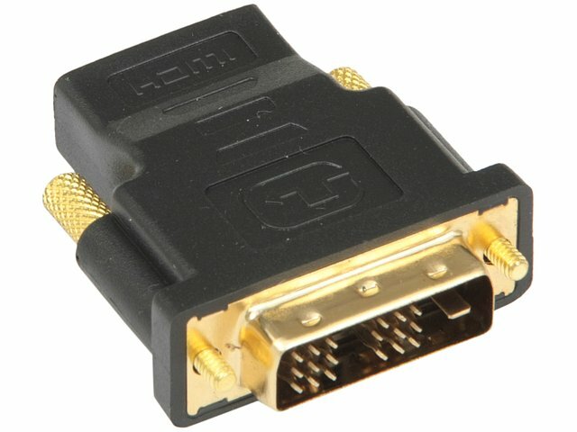 Переходник HDMI F - DVI M Gembird золотые разъемы пакет A-HDMI-DVI-2