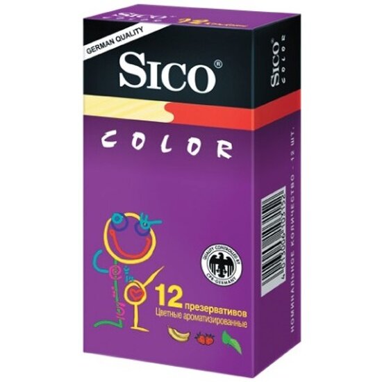 Презервативы SICO Siсo Color цветные ароматизированные №12