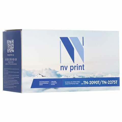 Картридж лазерный NV PRINT (NV-TN2090/TN2275) для BROTHER HL-2132R/2240/2250, комплект 2 шт., ресурс 2500 страниц, NVTN2090/TN2275