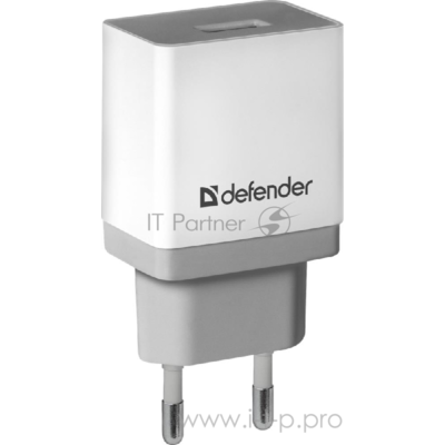 Сетевой адаптер Defender 1xUSB, 5V/2.1А , белый (upa-21) (83571) 83571