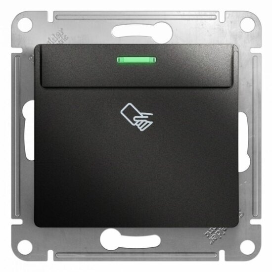 Выключатель карточный SCHNEIDER ELECTRIC GLOSSA, 10 A, антрацит, GSL000769