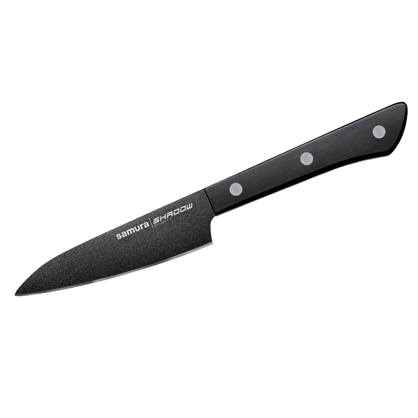 Нож Samura овощной Shadow с покрытием Black-coating, 9,9 см, AUS-8, ABS пластик