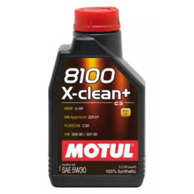 Масло Motul 8100 X-clean+ 5W30 (1л) 106376 .