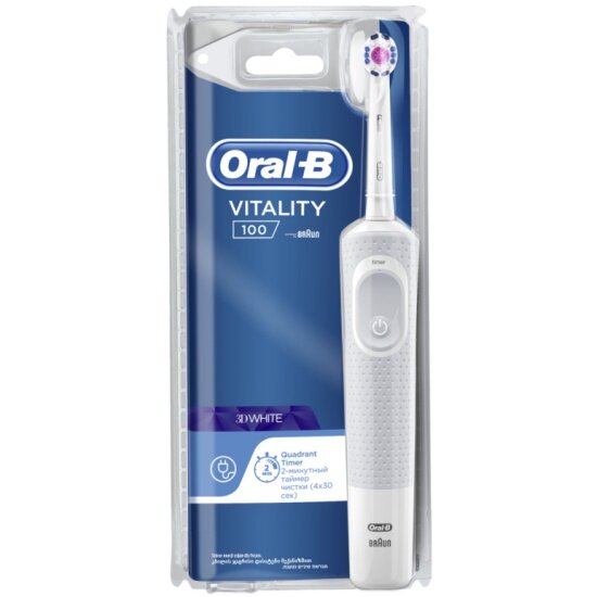 Зубная щётка электрическая ORAL-B Vitality 100, белая