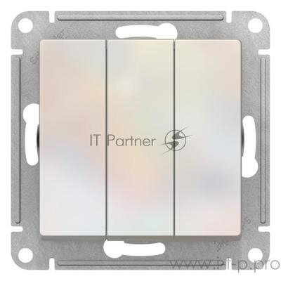 Механизм выключателя 3-кл. Atlas Design (сх.1+1+1) 10АХ жемчуг SchE ATN000431 ATN000431