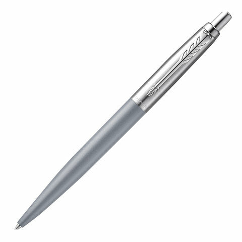 Ручка шариковая PARKER "Jotter XL", комплект 2 шт., утолщенный корпус, серый матовый лак, детали из нержавеющей стали, синяя, 2068360