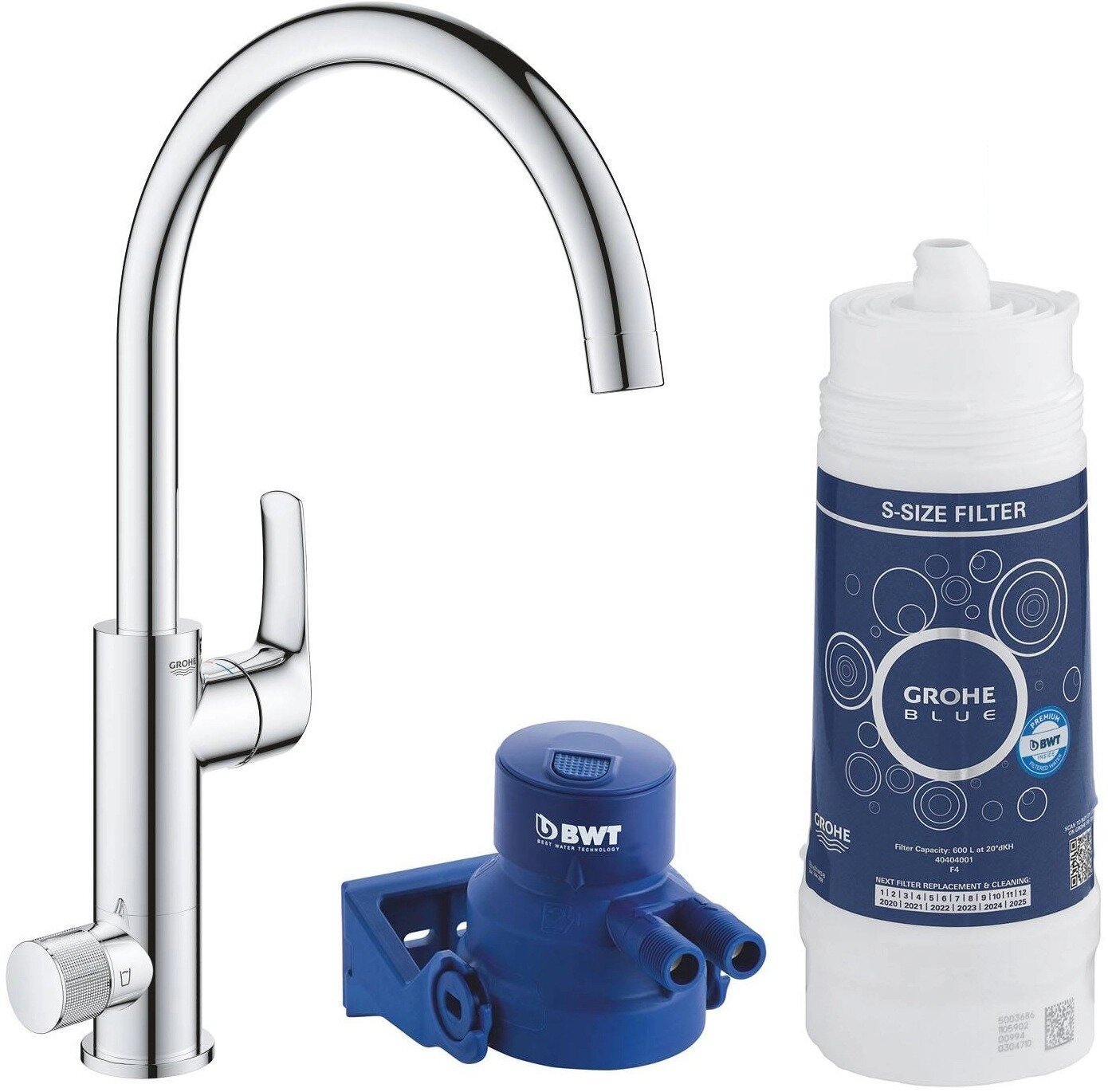 Смеситель Grohe Blue Pure Eurosmart 119708 для кухонной мойки, с фильтром