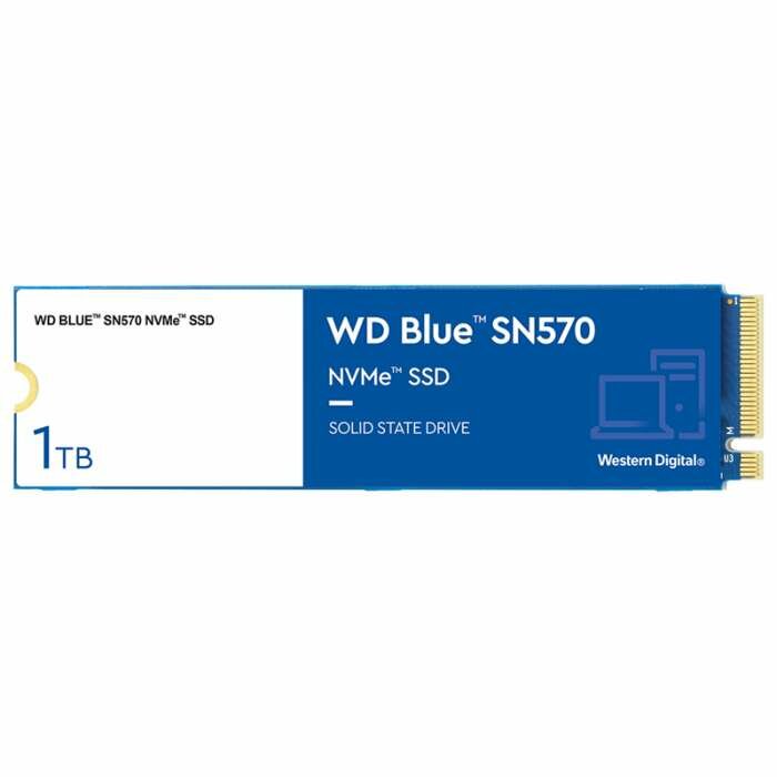 Твердотельный накопитель Western Digital SSD BLUE SN570 NVMe 1Tb M.2 2280 WDS100T3B0C, 1 year